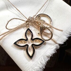 Unbranded keychain or purse charm. Gold and black. NEW.